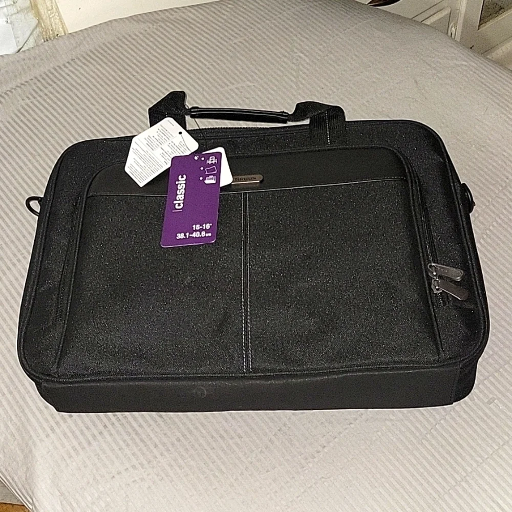 TARGUS NEW Classic Slim Briefcase Messenger Padded‎ Laptop Bag 15